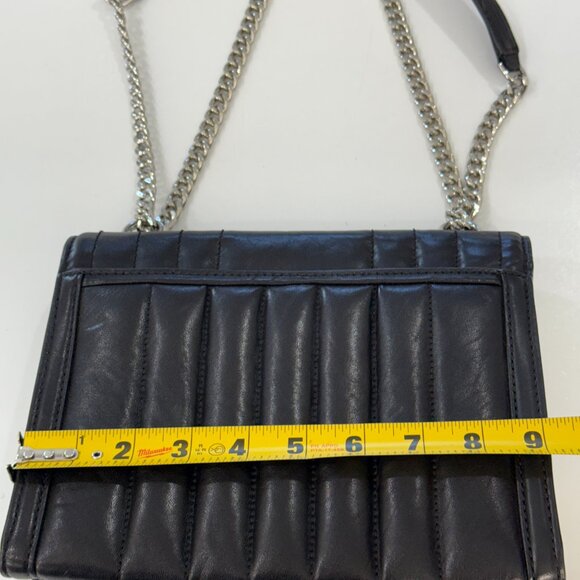 Michael Kors Whitney Black Quilted Chain Convertible Shoulder Bag Purse - Picture 7 of 10